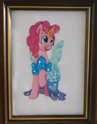 Size: 2329x2965 | Tagged: safe, artist:lightdragon1988, imported from derpibooru, pinkie pie, earth pony, pony, cross stitch, embroidery, female, food, ice cream, irl, photo, traditional art