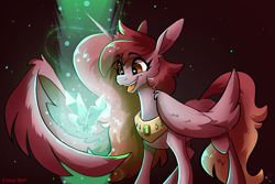 Size: 3000x2000 | Tagged: safe, artist:spirit-fire360, imported from derpibooru, oc, oc only, alicorn, pony, alicorn oc, commission, female, freckles, horn, mare, open mouth, open smile, smiling, solo, wings