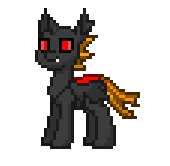 Size: 170x166 | Tagged: safe, imported from derpibooru, oc, oc only, oc:therix, changeling, pony, pony town, pixel art, red changeling, red eyes, simple background, solo, transparent background