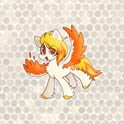 Size: 718x718 | Tagged: safe, artist:afrayedfox, imported from derpibooru, pegasus, pony, abstract background, female, flare (g5), g5, mare, solo