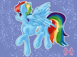 Size: 2048x1536 | Tagged: safe, artist:_niveria_, imported from derpibooru, rainbow dash, pegasus, pony, female, mare, solo, underhoof