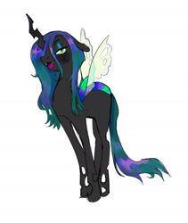 Size: 1328x1570 | Tagged: safe, artist:peachybats, imported from derpibooru, queen chrysalis, changeling, simple background, solo, white background