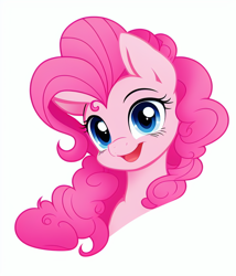 Size: 768x896 | Tagged: safe, imported from derpibooru, pinkie pie, earth pony, pony, bust, cute, female, machine learning assisted, machine learning generated, mare, open mouth, portrait, simple background, solo, white background