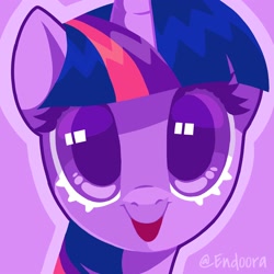 Size: 2000x2000 | Tagged: safe, artist:zendora, imported from derpibooru, twilight sparkle, pony, bust, female, open mouth, portrait, solo