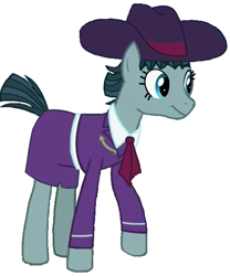 Size: 498x600 | Tagged: safe, imported from derpibooru, turner mccolt, earth pony, pony, clothes, eyelashes, female, hat, mare, mccolt family, my little colt, rule 63, simple background, skirt, solo, tilly mccolt, white background