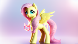 Size: 1024x576 | Tagged: safe, imported from derpibooru, fluttershy, pegasus, pony, female, machine learning assisted, machine learning generated, mare, solo