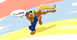 Size: 3462x1826 | Tagged: safe, artist:testostepone, imported from derpibooru, pegasus, pony, colored sketch, female, forced meme, meme, shitfuck meme, sketch, solo, swearing, swift reply, vulgar