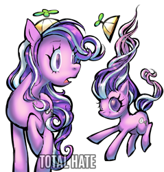 Size: 1974x2068 | Tagged: safe, artist:total hate, imported from derpibooru, screwball, earth pony, pony, cute, female, hat, purple eyes, purple mane, screwbetes, signature, simple background, solo, swirly eyes, top hat, watermark, white background