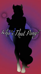 Size: 1000x1800 | Tagged: safe, artist:furryfantan, imported from derpibooru, anthro, unguligrade anthro, unicorn, female, game, quiz, silhouette, solo, who's that pony