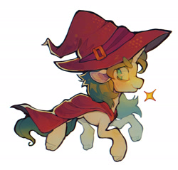 Size: 2652x2532 | Tagged: safe, artist:zira_dawn, imported from derpibooru, oc, oc only, oc:aquaria lance, pony, unicorn, cape, cloak, clothes, hat, magic, simple background, solo, sparkles, stars, white background, witch hat, wizard hat