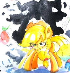 Size: 1053x1113 | Tagged: safe, artist:applejack_yokai, imported from derpibooru, applejack, earth pony, pony, female, solo