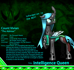 Size: 2340x2234 | Tagged: safe, artist:questionmarkdragon, imported from derpibooru, oc, oc only, changeling queen, book, changeling queen oc, frown, hoof hold, looking back, parent:queen chrysalis, raised hoof, solo, story included