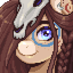 Size: 320x320 | Tagged: safe, artist:hikkage, imported from derpibooru, oc, oc:ondrea, pony, animated, blushing, bust, cute, ear flick, gif, looking at you, looking back, looking forward, pixel art, portrait
