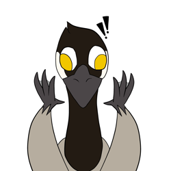 Size: 2500x2500 | Tagged: safe, artist:katyusha, imported from derpibooru, oc, oc:busker, bird, goose, griffon, hybrid