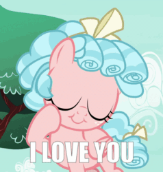 Size: 428x450 | Tagged: safe, edit, edited screencap, imported from derpibooru, screencap, cozy glow, pony, marks for effort, animated, cozybetes, cute, cute eyes, cute face, female, filly, foal, gif, solo