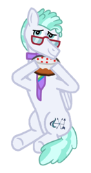 Size: 266x504 | Tagged: safe, artist:iarmista, imported from derpibooru, feather flatterfly, pegasus, pony, cake, food, glasses, male, necktie, simple background, sitting, solo, stallion, transparent background