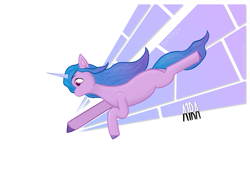Size: 2960x2022 | Tagged: safe, artist:a1ra, imported from derpibooru, izzy moonbow, pony, unicorn, g5, simple background, solo