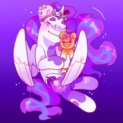 Size: 3000x3000 | Tagged: safe, artist:cocopudu, imported from derpibooru, oc, oc only, pegasus, pony, crown, ear piercing, jewelry, piercing, plushie, regalia, solo, sunny starscout plushie
