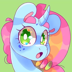 Size: 3000x3000 | Tagged: safe, artist:cocopudu, imported from derpibooru, oc, oc only, pony, unicorn, bust, portrait, solo