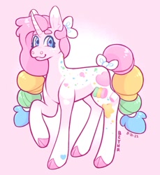 Size: 950x1037 | Tagged: safe, artist:beyhr, imported from derpibooru, oc, oc only, pony, unicorn, cloven hooves, gradient background, looking at you, solo