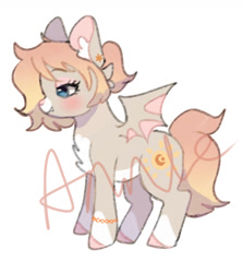 Size: 1170x1311 | Tagged: safe, artist:peachfairylights, imported from derpibooru, oc, pony, adoptable, signature