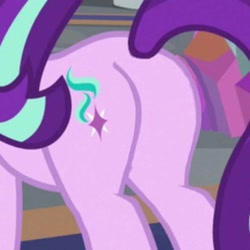 Size: 720x720 | Tagged: safe, imported from derpibooru, screencap, starlight glimmer, pony, unicorn, butt, butt focus, butt shot, cropped, female, glimmer glutes, mare, pictures of butts, plot, plot shot