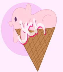 Size: 946x1085 | Tagged: safe, artist:orcabunnies, imported from derpibooru, pony, ice cream cone, solo, your character here