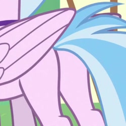 Size: 720x720 | Tagged: safe, imported from derpibooru, screencap, silver spoon, silverstream, pony, uprooted, butt, cropped, pictures of butts, plot, streambutt