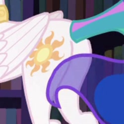 Size: 720x720 | Tagged: safe, imported from derpibooru, screencap, princess celestia, alicorn, pony, butt, cropped, pictures of butts, plot, sunbutt