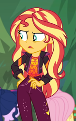 Size: 617x983 | Tagged: safe, imported from derpibooru, screencap, fluttershy, sunset shimmer, twilight sparkle, human, equestria girls, equestria girls series, sunset's backstage pass!, spoiler:eqg series (season 2), clothes, female, jacket, music festival outfit