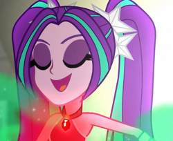 Size: 1323x1079 | Tagged: safe, imported from derpibooru, screencap, aria blaze, human, equestria girls, rainbow rocks, bare shoulders, clothes, dress, female, sleeveless, solo