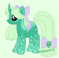Size: 1399x1366 | Tagged: safe, artist:orcabunnies, imported from derpibooru, oc, oc only, pony, unicorn, black sclera, bow, hair bow, solo, tail, tail bow