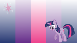 Size: 1920x1080 | Tagged: safe, artist:mlpwallpapermaker, imported from derpibooru, twilight sparkle, pony, unicorn, cutie mark, female, looking down, mare, open mouth, open smile, smiling, solo, unicorn twilight, wallpaper