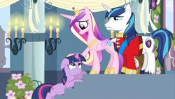 Size: 992x558 | Tagged: safe, artist:incredibubbleirishguy, edit, edited screencap, editor:incredibubbleirishguy, imported from derpibooru, screencap, princess cadance, shining armor, twilight sparkle, alicorn, pony, unicorn, a canterlot wedding, 1000 years in photoshop, alternate ending, alternate scenario, apologetic, apology, brother and sister, comfort, comforting, comforting twilight, crying, crylight sparkle, cute, female, floppy ears, guilty, male, mare, sad, sad armor, sadorable, siblings, sisters-in-law, stallion, unicorn twilight