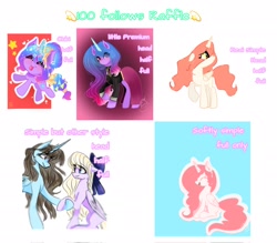 Size: 2048x1792 | Tagged: safe, artist:petaltwinkle, imported from derpibooru, izzy moonbow, oc, alicorn, pony, unicorn, g5, price sheet