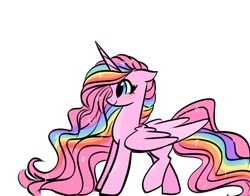 Size: 1368x1074 | Tagged: safe, artist:petaltwinkle, imported from derpibooru, oc, oc only, alicorn, pony, simple background, solo