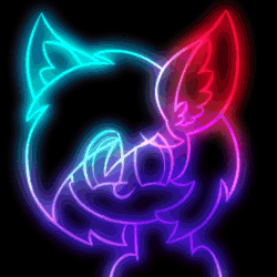 Size: 1500x1500 | Tagged: safe, artist:neonshy02, imported from derpibooru, oc, pony, animated, gif, neon, seizure warning