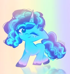 Size: 873x929 | Tagged: safe, artist:petaltwinkle, imported from derpibooru, pony, unicorn, chibi, g5, misty brightdawn, solo