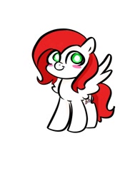 Size: 1074x1368 | Tagged: safe, artist:petaltwinkle, imported from derpibooru, oc, oc only, pegasus, pony, simple background, solo, white background, white pupils