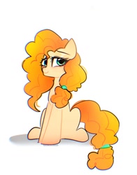 Size: 1074x1368 | Tagged: safe, artist:petaltwinkle, imported from derpibooru, pear butter, earth pony, pony, simple background, solo, white background