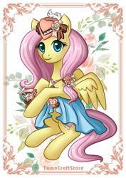 Size: 709x1000 | Tagged: safe, artist:facja, imported from derpibooru, fluttershy, pegasus, pony, genshin impact, hat, solo