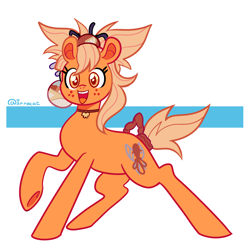 Size: 3000x3000 | Tagged: safe, artist:1racat, imported from derpibooru, earth pony, pony, abstract background, genshin impact, ponified, simple background, yoimiya (genshin impact)