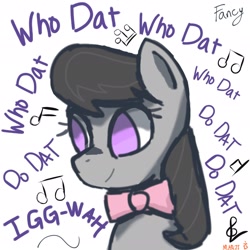 Size: 2048x2048 | Tagged: safe, artist:marzipun, imported from derpibooru, octavia melody, pony, bust, female, music, music notes, solo