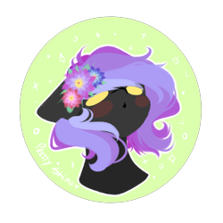 Size: 4000x4000 | Tagged: safe, artist:prettyshinegp, imported from derpibooru, oc, oc only, earth pony, pony, blush sticker, blushing, bust, earth pony oc, female, flower, flower in hair, mare, simple background, solo, transparent background