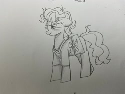 Size: 2048x1536 | Tagged: safe, artist:petaltwinkle, imported from derpibooru, screw loose, earth pony, pony, solo, traditional art