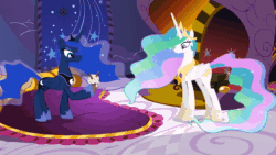 Size: 1920x1080 | Tagged: safe, artist:mrkupkake, imported from derpibooru, princess celestia, princess luna, alicorn, pony, animated, crown, eating, eyes closed, food, honk, ice cream, jewelry, open mouth, regalia, royal sisters, shaking, siblings, sisters, tongue out, wat, webm