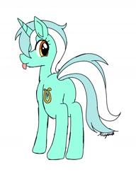 Size: 1200x1560 | Tagged: safe, artist:riapu_san368, imported from derpibooru, lyra heartstrings, pony, unicorn, butt, female, mare, plot, simple background, solo, tongue out, white background