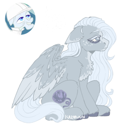 Size: 894x894 | Tagged: safe, artist:kazmuun, imported from derpibooru, foggy fleece, nana knits, pegasus, pony, female, mare, simple background, solo, transparent background