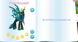 Size: 948x509 | Tagged: safe, imported from derpibooru, screencap, queen chrysalis, changeling, changeling queen, gameloft, my little pony: magic princess, ultimate chrysalis