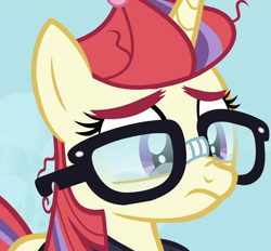 Size: 1164x1080 | Tagged: safe, imported from derpibooru, screencap, moondancer, pony, unicorn, amending fences, season 5, cropped, crying, cute, dancerbetes, female, frown, glasses, mare, nose wrinkle, sad, sadorable, solo, teary eyes